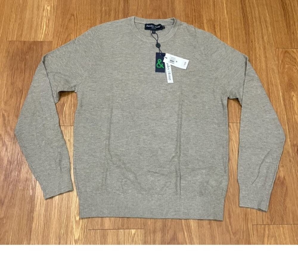 Paisley & Gray Diamond Knit Crew Neck Slim Fit Men's Sweater Size M